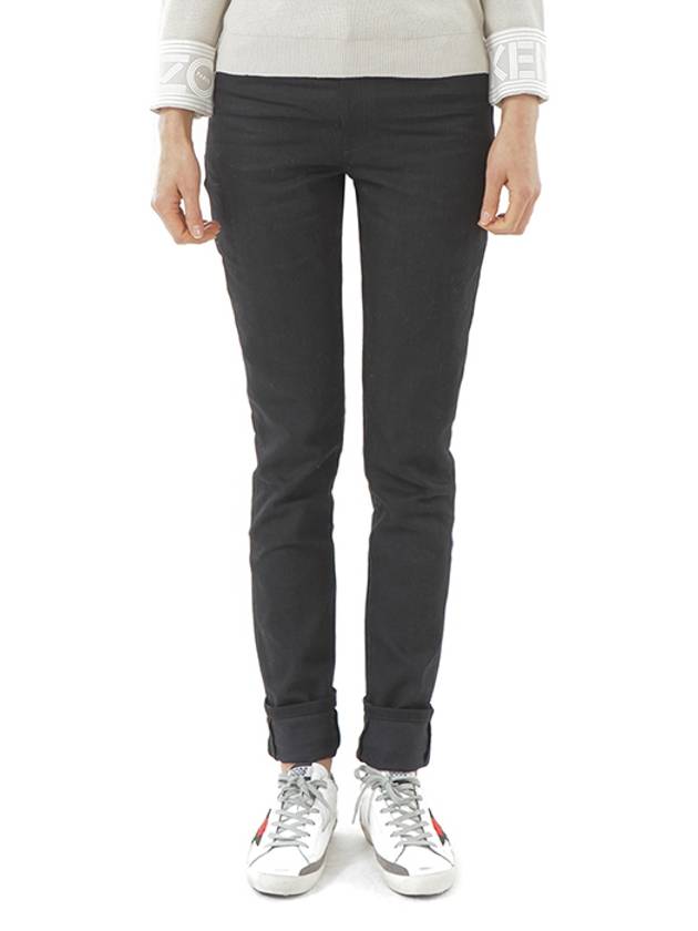 Women's Straight Cut Skinny Jeans Black - SAINT LAURENT - BALAAN.