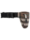 Checked Leather Bum Belt Bag Dark Birch Brown - BURBERRY - BALAAN 4