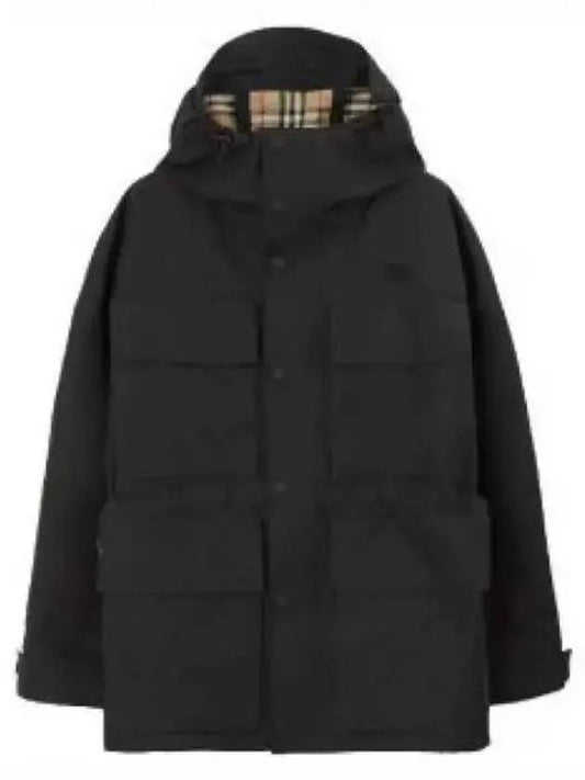 Patch Pocket Parka Black - BURBERRY - BALAAN 2