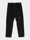 Corduroy Lens Cargo Straight Pants Black - CP COMPANY - BALAAN 1