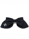 Logo Ribbon Barrette Black Hair Accessories Pin AA9731 - CHANEL - BALAAN 5