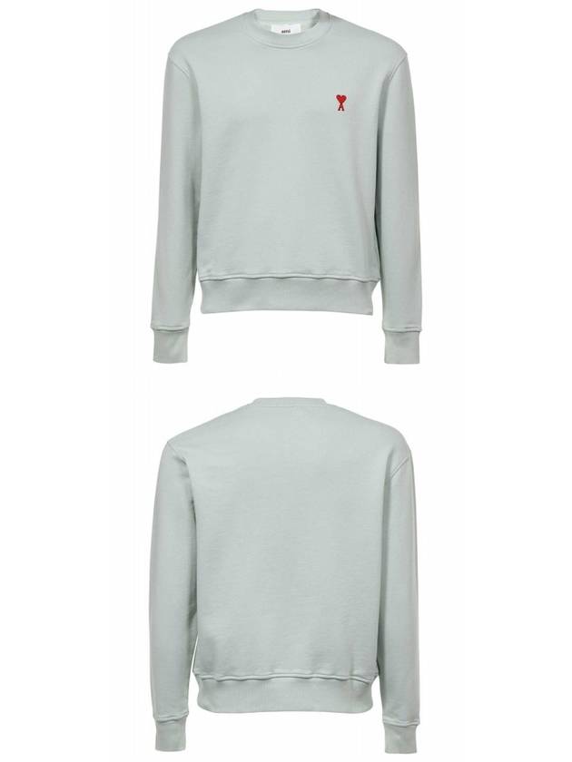 Small Heart Logo Sweatshirt Mint Green - AMI - BALAAN 5