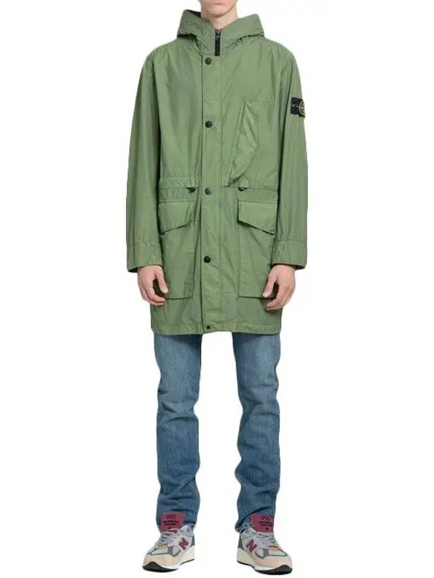 Naslan Light Watro Garment Dyed Parka Green - STONE ISLAND - BALAAN 4