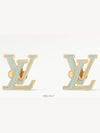 LV Iconic Enamel Earrings Gold Blue - LOUIS VUITTON - BALAAN 2