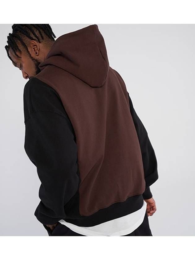 Center incision oversized fit hoodie Black - TENER - BALAAN 1