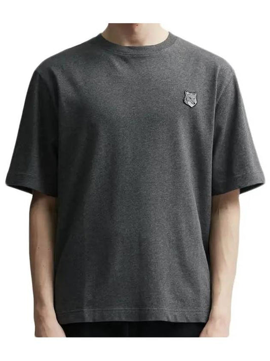 Bold Fox Head Patch Oversized Short Sleeve T-Shirt Grey - MAISON KITSUNE - BALAAN 2