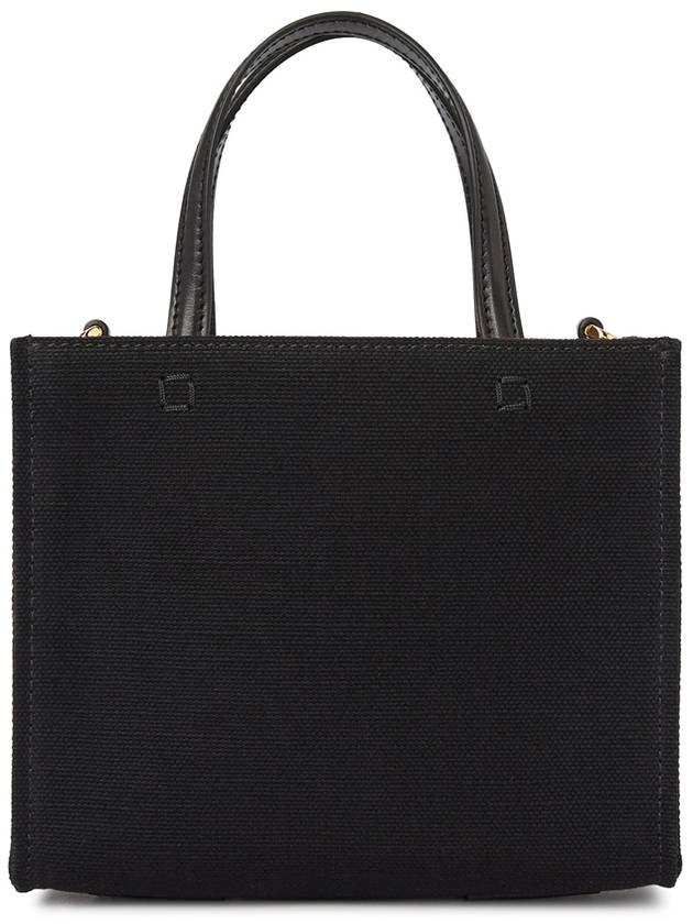 Mini G-Tote Shopping Bag In Canvas Black - GIVENCHY - BALAAN 5