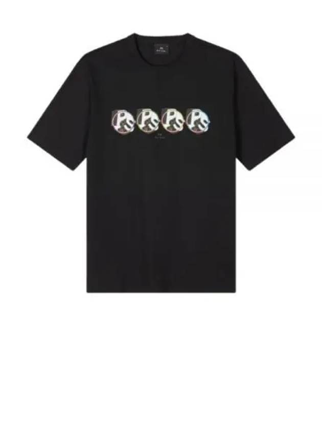 Logo Print Short Sleeve T-Shirt Black - PAUL SMITH - BALAAN 2