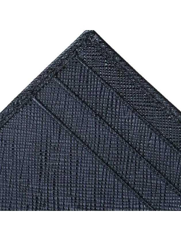 Saffiano Triangular Logo Flap Card Wallet Black - PRADA - BALAAN 10