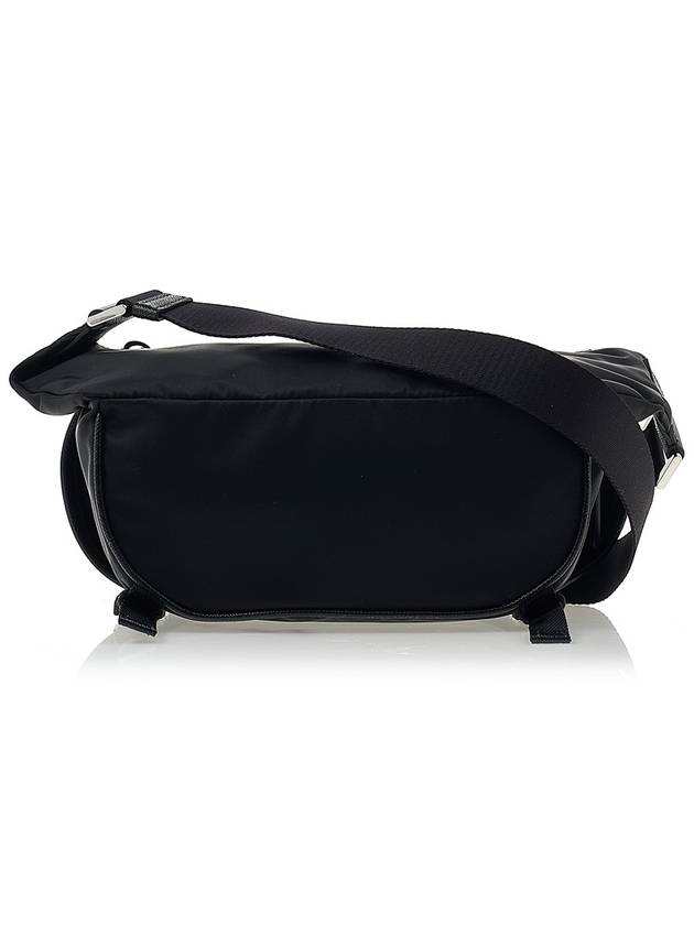 Re-Nylon Saffiano Leather Shoulder Bag Black - PRADA - BALAAN 4