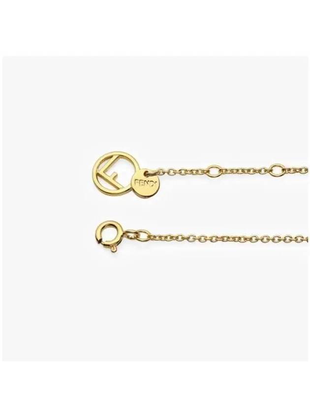 8AG735 6DM F089U FF Logo Bronze Necklace - FENDI - BALAAN 4