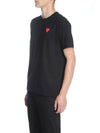 Play Red Heart Waffen Short Sleeve T-Shirt Black P1 T108 1 - COMME DES GARCONS PLAY - BALAAN 4