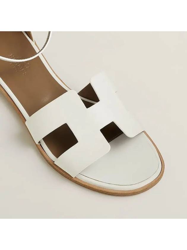 Santorini Calfskin Sandals Blanc - HERMES - BALAAN 6