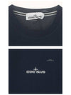 Men's Chest Logo Back Print Short Sleeve T-Shirt Navy - STONE ISLAND - BALAAN 7