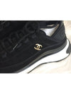 Logo Mixed Fibers Suede Low Top Sneakers Black - CHANEL - BALAAN 6