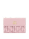 Materasse Nappa Leather Half Wallet Alabaster Pink - MIU MIU - BALAAN 1