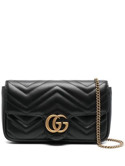 GG Marmont Chain Mini Bag Black - GUCCI - BALAAN 2