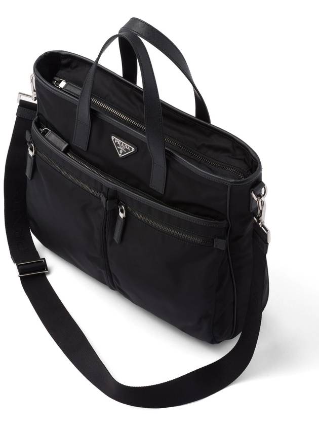 Re-Nylon Saffiano Tote Bag Black - PRADA - BALAAN 7