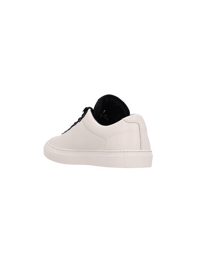 S0101 Logo Lace-Up Leather Low Top Sneakers White - STONE ISLAND - BALAAN 4