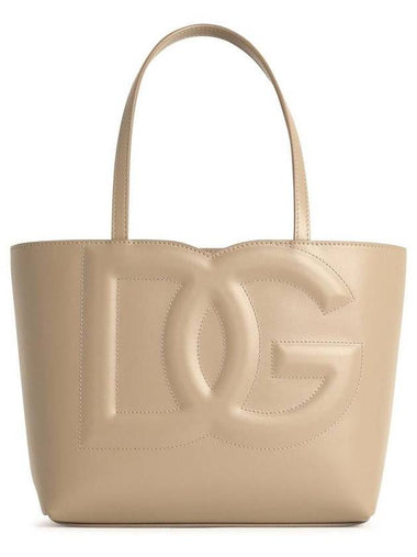 Dolce & Gabbana Small Beige Leather Shopping Bag - DOLCE&GABBANA - BALAAN 1