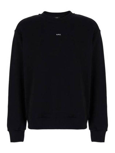 Boxy Micro Logo Sweatshirt Black - A.P.C. - BALAAN 2