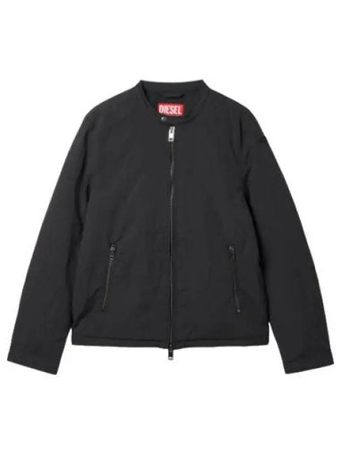 Carver Pad Jacket Black Jumper - DIESEL - BALAAN 1