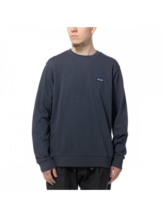 Regenerative Organic Certified Crewneck Cotton Long Sleeve T-Shirt Smolder Blue - PATAGONIA - BALAAN 1