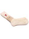 Embroidered Logo 3 Pack Socks Ivory - AMI - BALAAN 3