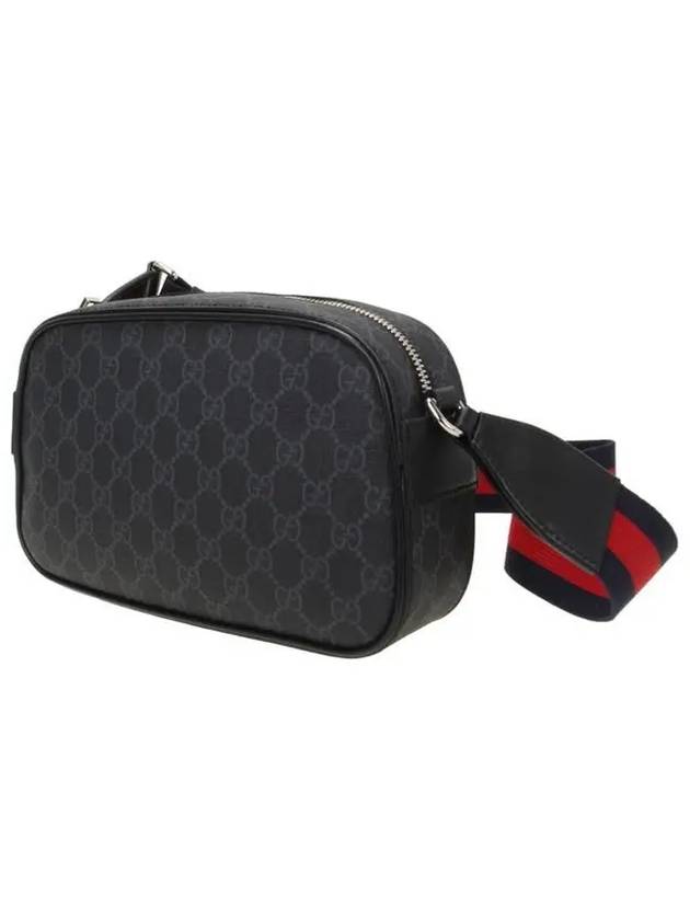 GG Supreme Fabric Leather Cross Bag Black - GUCCI - BALAAN 3