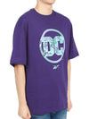 DC Logo Short Sleeve T-Shirt Purple - REEBOK - BALAAN 4