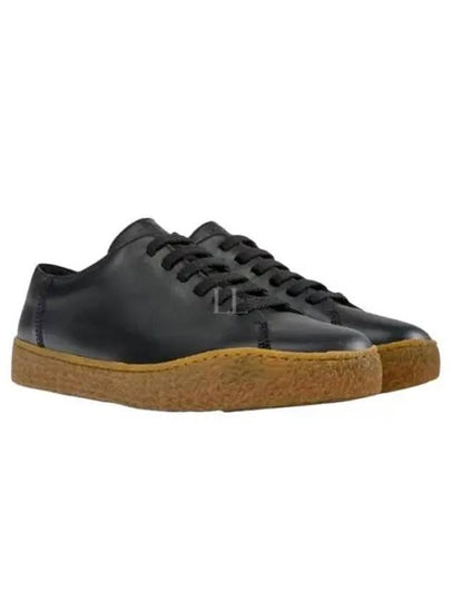 Men's Peu Terreno Leather Low Top Sneakers Black - CAMPER - BALAAN 2