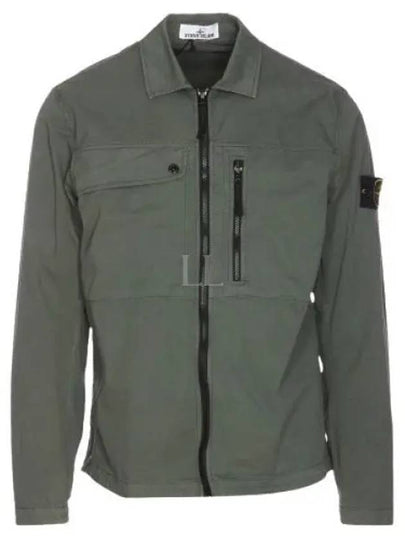 Supima Cotton Twill Stretch-TC Jacket Khaki - STONE ISLAND - BALAAN 2