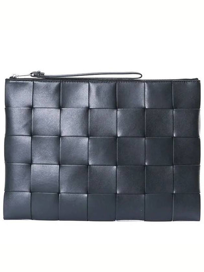 Intrecciato Weaving Strap Clutch Bag Dark Moss - BOTTEGA VENETA - BALAAN 2