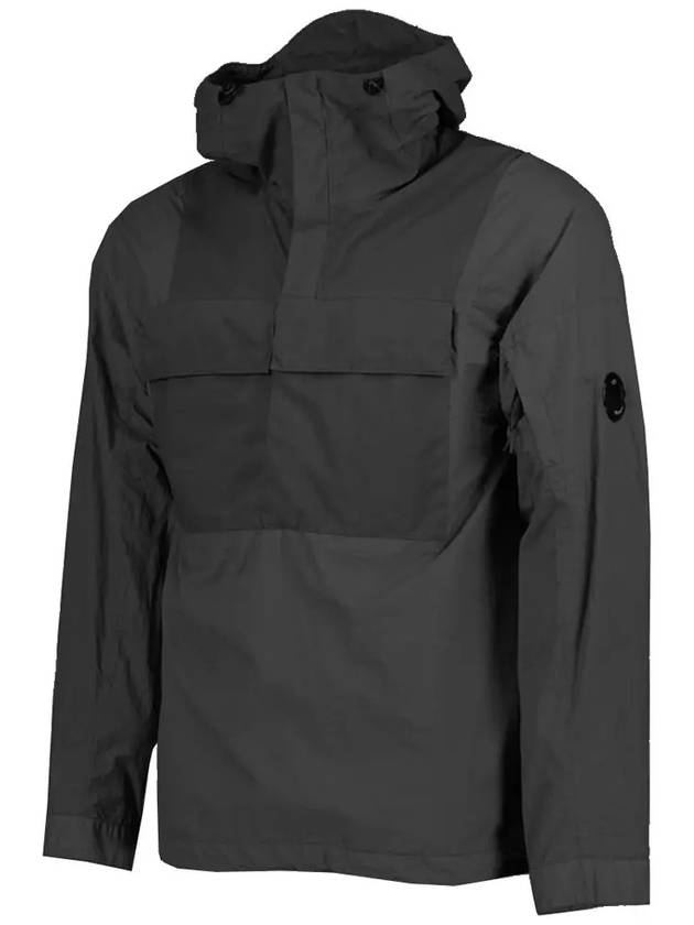 Men's Lens Wappen Hooded Anorak Black - CP COMPANY - BALAAN 5