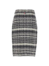 Tartan Check H Line Skirt Grey - THOM BROWNE - BALAAN 3