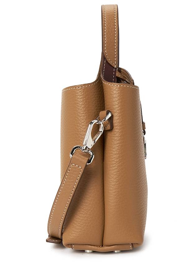 Micro Leather Mini Tote Bag Brown - TOD'S - BALAAN 4