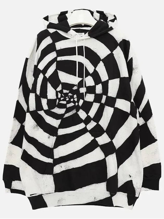 Artist Print Fleece Hoodie Black - CELINE - BALAAN 2