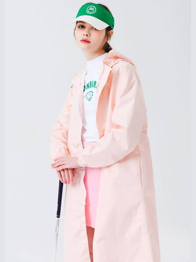 Hooded waist string raincoat PINK - MONBIRDIE GOLF - BALAAN 6