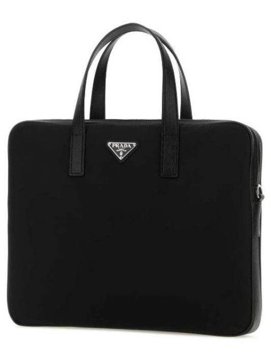 2VE368 XOM 2DMH F0002 Re Nylon Leather Briefcase - PRADA - BALAAN 2