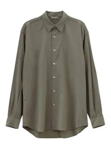 Hard Twist Biella Shirt Light Khaki A23SS02WVLIKH - AURALEE - BALAAN 1