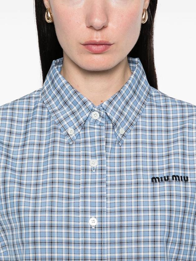 check-pattern mini dress - MIU MIU - BALAAN 5