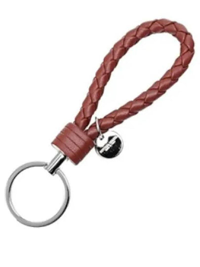 Intrecciato Leather Key Ring Brown - BOTTEGA VENETA - BALAAN 2