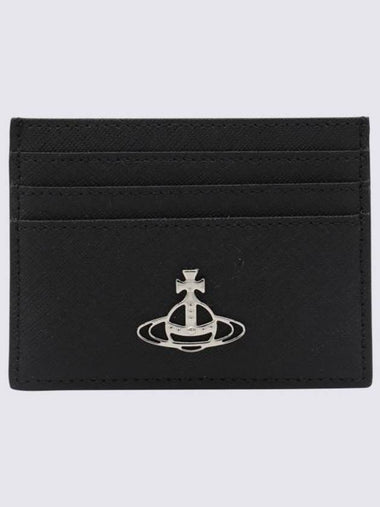 Logo Plaque Card Wallet Black - VIVIENNE WESTWOOD - BALAAN 1