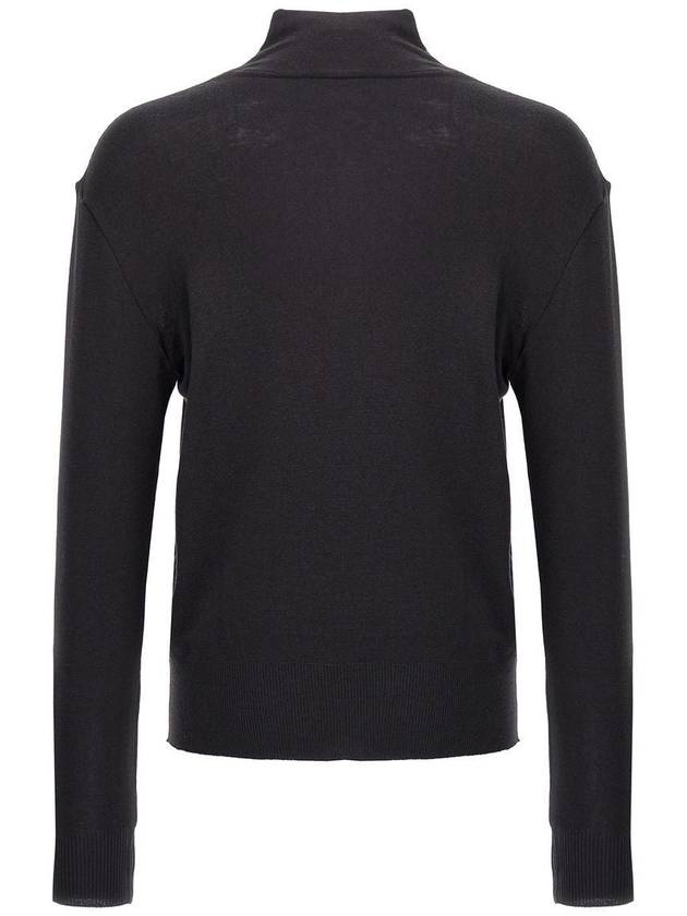 Seamless Merino Wool Turtleneck Black - LEMAIRE - BALAAN 3