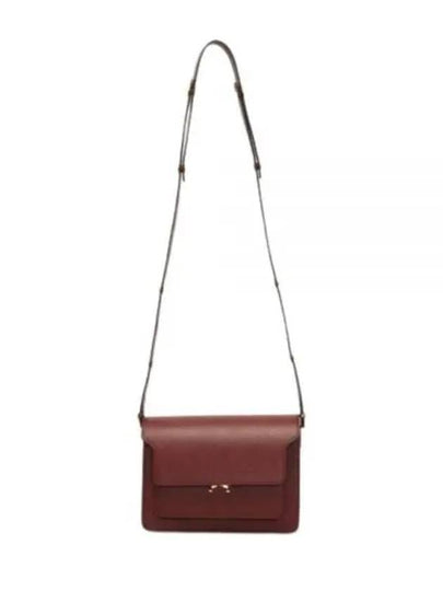 Saffiano Trunk Medium Shoulder Bag Burgundy - MARNI - BALAAN 2