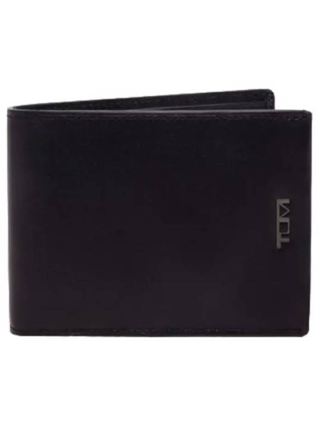 Nassau Double Billfold Half Wallet Black Smooth - TUMI - BALAAN 1