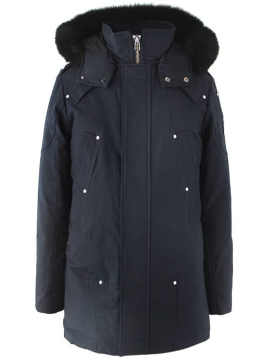 Original Stirling Parka Black Fox Fur Navy - MOOSE KNUCKLES - BALAAN 2