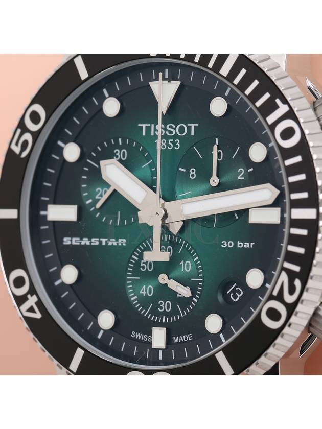 Sistar 1000 Watch Chronograph Green Blue Plate T120417 - TISSOT - BALAAN 8