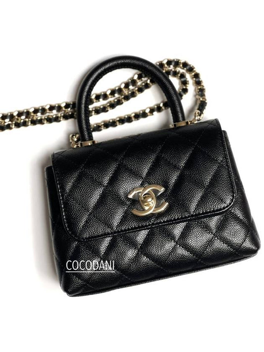 Mini Coco Handle WOC Black Gold AP4244 Classic - CHANEL - BALAAN 1