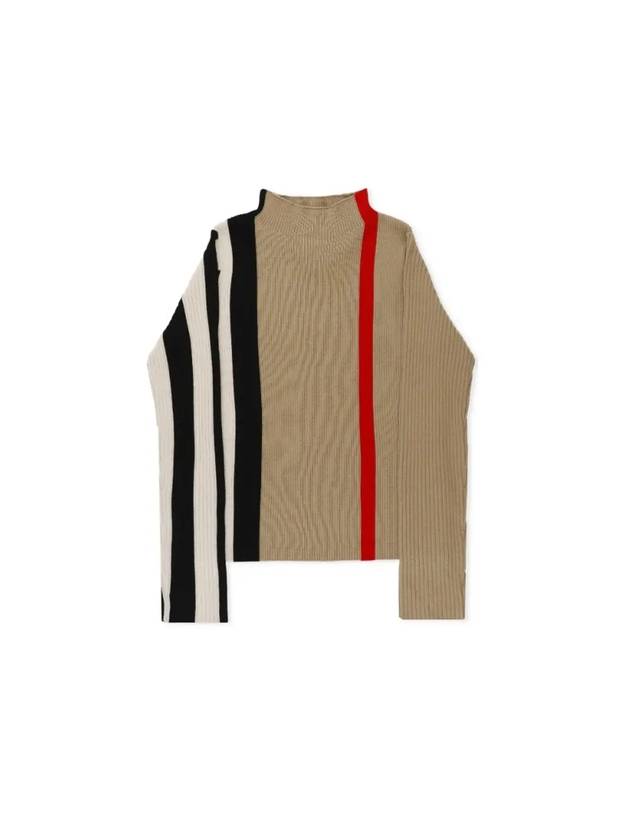 Kids Icon Striped Ribbed Knit Top Archive Beige - BURBERRY - BALAAN 1